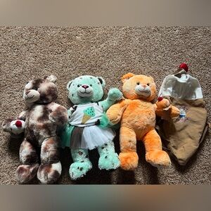 Build-A-Bear Sweet Treats: Hot Fudge Sundae, Mint Chip, Orange Sherbet & accesso